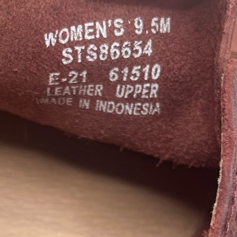 Sperry Women’s Burgundy Leather Tonal Boat Shoes Size 9.5 - Picture 8 of 9